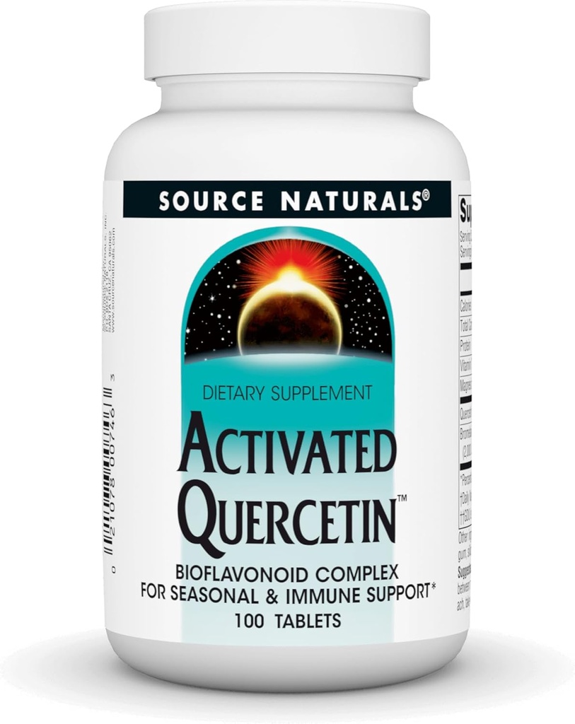 Vir Naturals Aktiviran Quercetin - Rastlinsko-Derived Bioflavonoid Complex - Sezonska in Imunska obramba - 100 tablet