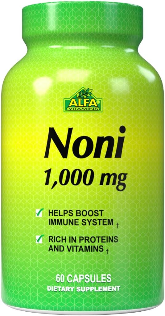 ALFA VITAMINS Noni 1000 Mg 60 Kapsule - Tonik za optimalno delovanje telesa - antioksidant