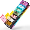Ekstra velike tedenske tablete Organizator 2 krat na dan - Betife 7 dan tablete Box, AM PM tablete primeru z dvojno plast Jumbo Compartment za tablete, vitamin, ribje olje, dodatki (Rainbow)