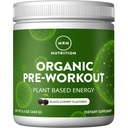 MRM Nutrition Organic Pre-World Powder - ženske & moški, 150 mg Naravni kofein & adaptogeni, Čista energija, Fokus & Krvni pretok, Vegan, Certified Organic, Non-GMO - 20 Serving, Črna Cherry aroma