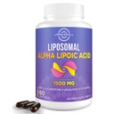 Liposomska alfa lipojska kislina 1500 mg z acetil-L- karnitinom 900mg& ubikinol 100 mg& vitamin E 15mg,ALA Dodatek za antioksidanti Presnova glukoze Živčna energija Kardiovaskularna,60 Mehkužci