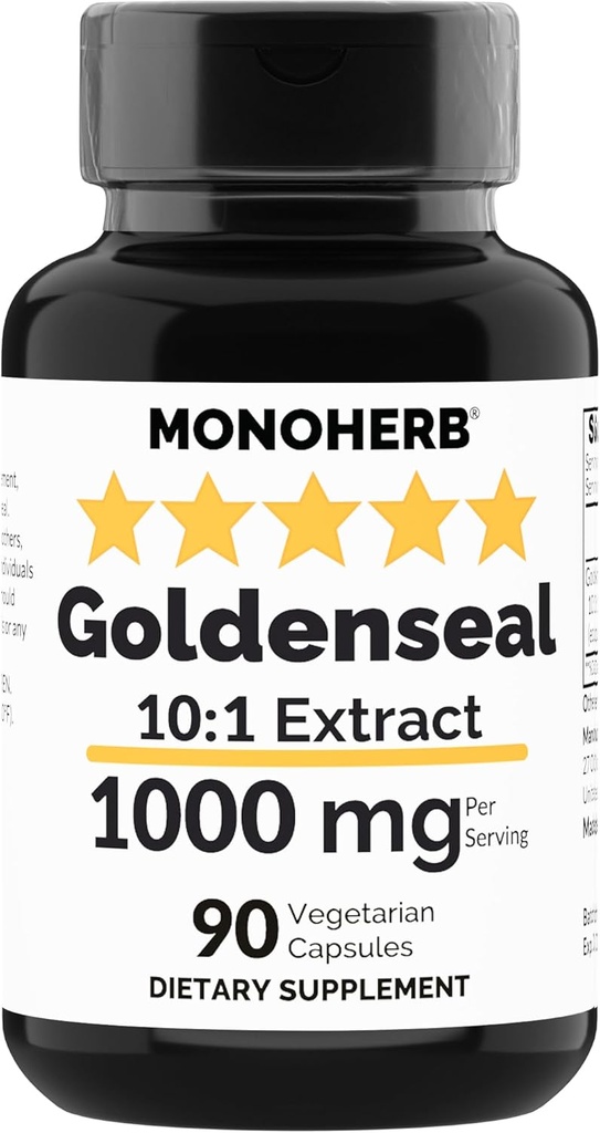 MONOHERB Goldenseal Extract 1000 mg - 90 vegetarijanskih kapsul