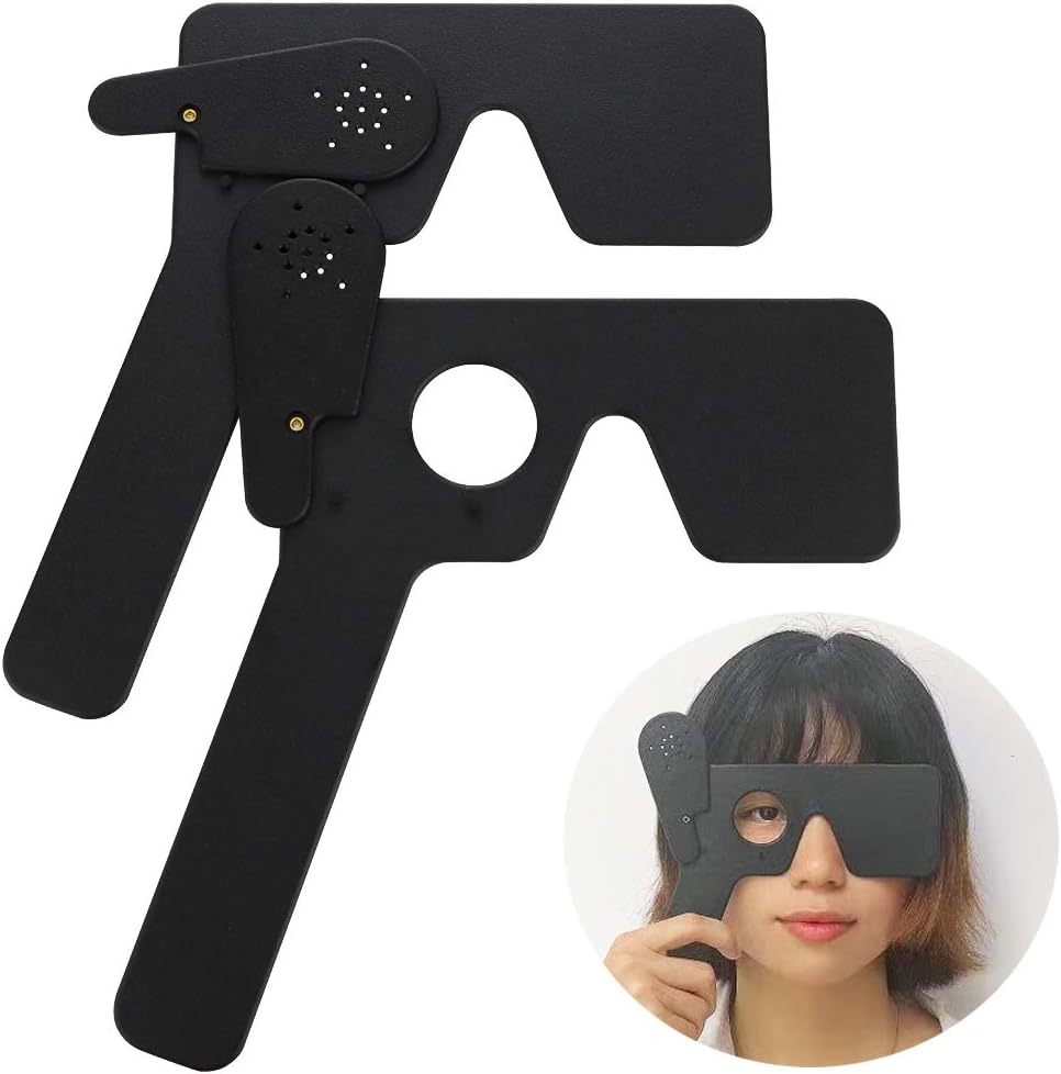 2 Pack Oftalmični očesni okluder za oftalmologe, optometriste in ortopedske oči Izpit orodje (črna)