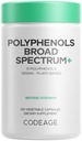 Kode Polyphenols Broad Spectrum dodatek - mešanica 15 jagod, sadja in botaničnih izvlečkov, brezkofeinski zeleni čaj list, Quercetin, Resveratrol, Pomegranat, Kurkuma - Ne-GMO - 120 Kapsule