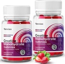yanxiao Kreatin Monohidrat Gumiji 5g za moške in ženske, Formula za preprečevanje melting, žvečilni gumi brez sladkorja za mišično rast in moč, vsebuje vitamin C in druga hranila (120 Število)