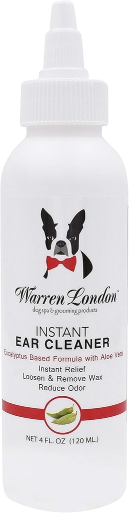 Warren London Instant Ear Cleaner- Dog Uho Kapljice w/Aloe za preprečevanje draženje 