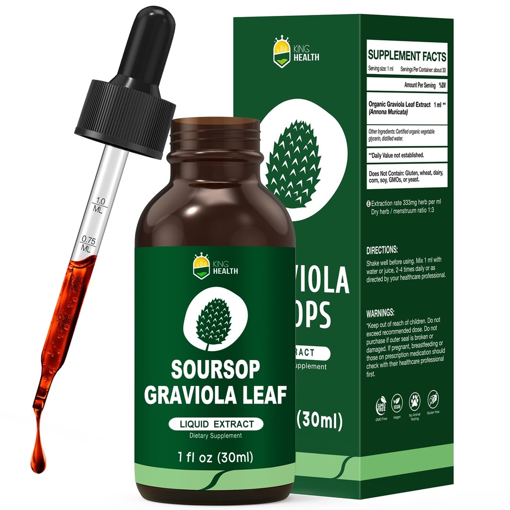 Organska soursop Graviola Leaf Extract tekoče kapljice 