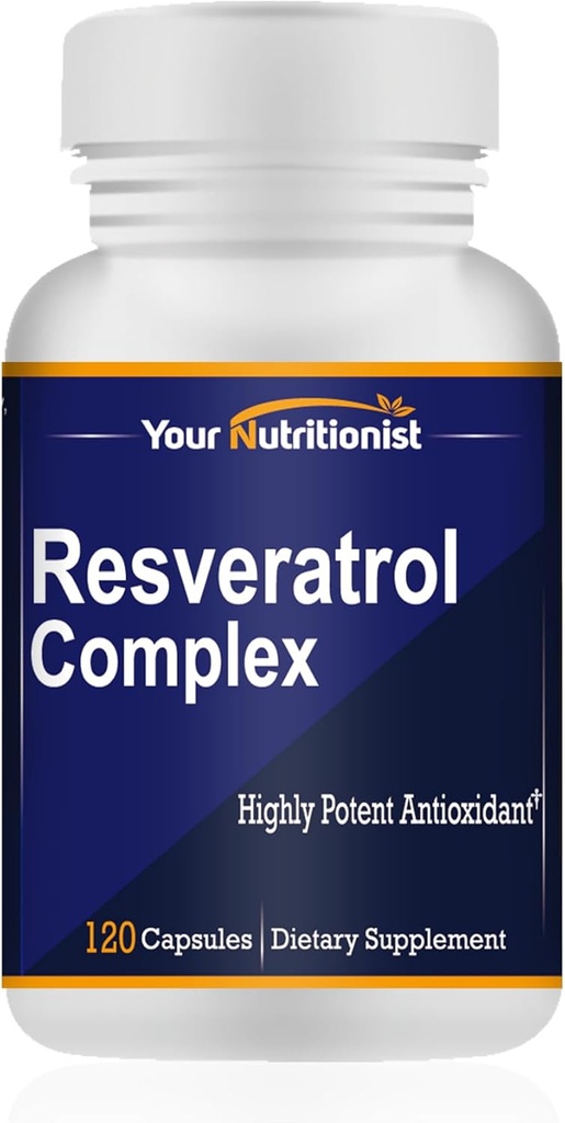 Resveratrol kompleksni močni antioksidanti, 120 kapsul, 60 dni