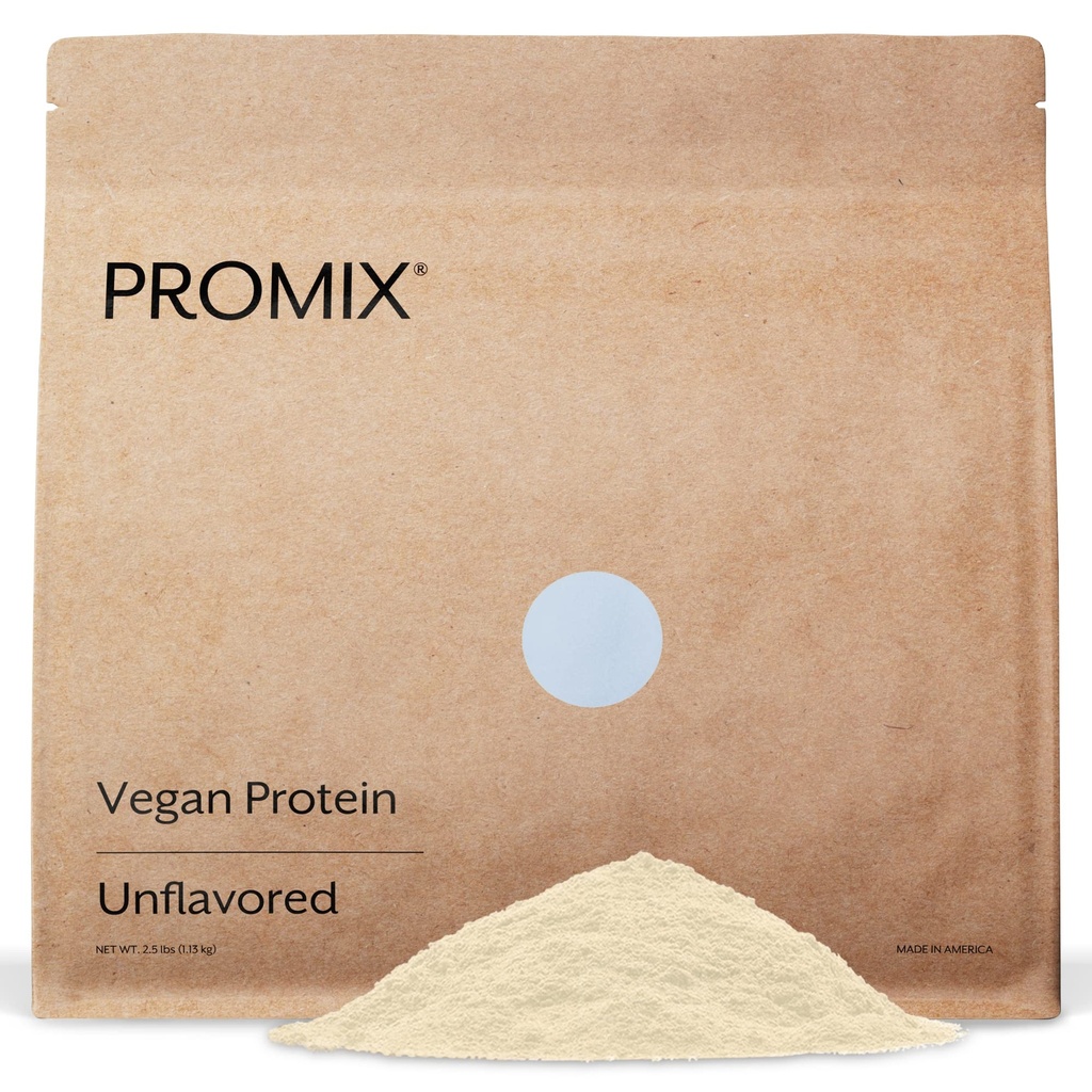 ProMix Nutrition Plant-Based Vegan Protein Powder, Unflavored - Pea Protein & Vitamin B-12 - ‐Post Workout Fitness & Nutrition Shakes, Smoothies, Pekanje in kuhanje recepti - 2,5 Pound (Pack of 1)