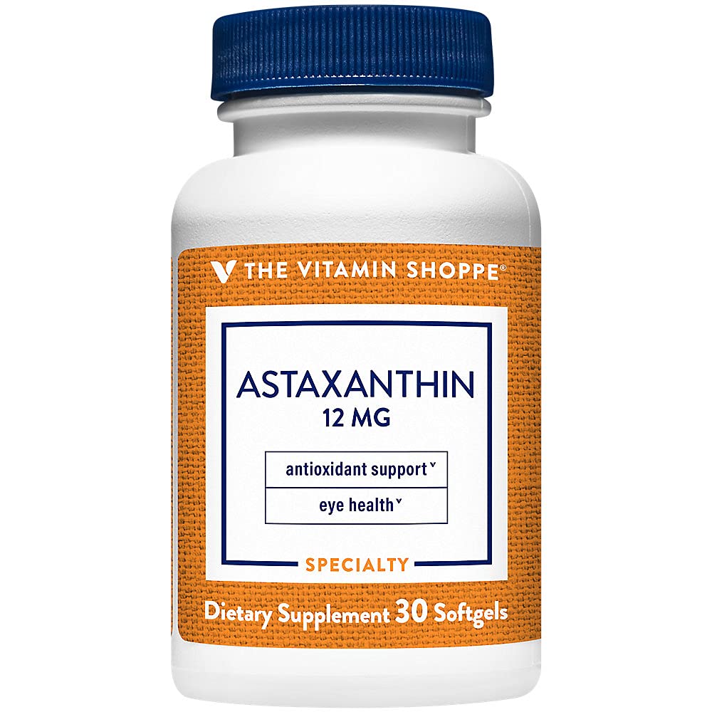 Vitamin Shoppe Astaksantin (Solasta) Blagovna znamka Sestavina 12mg (30 (30 kapsul)