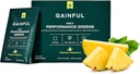 Gainful Daily Performance Greens Powder, Coconut Ananapple, Gut Health, Energy, Focus and Immune Support with L Theanine, Organic Greens, Klorella, Ginger, Green + Adaptogen Drink Mix, 28 Packets
