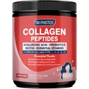 več kolagenskih peptidov v prahu s probiotiki - tip I II III V X - hidrolizirane kolagenske peptide z multivitamini, hialuronsko kislino in biotinom - podpora kožnim nohtom za nohte in črevo, 35 servivi