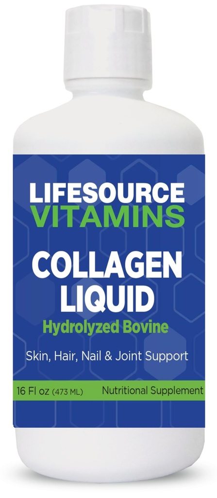 LifeSource Vitamini Kolagen Liquid - Od 1992-16 fl oz - 30 Day Supply. Kolagen tipa 1 in 3. Kosti, joški, lasje, koža, nohti, gube.