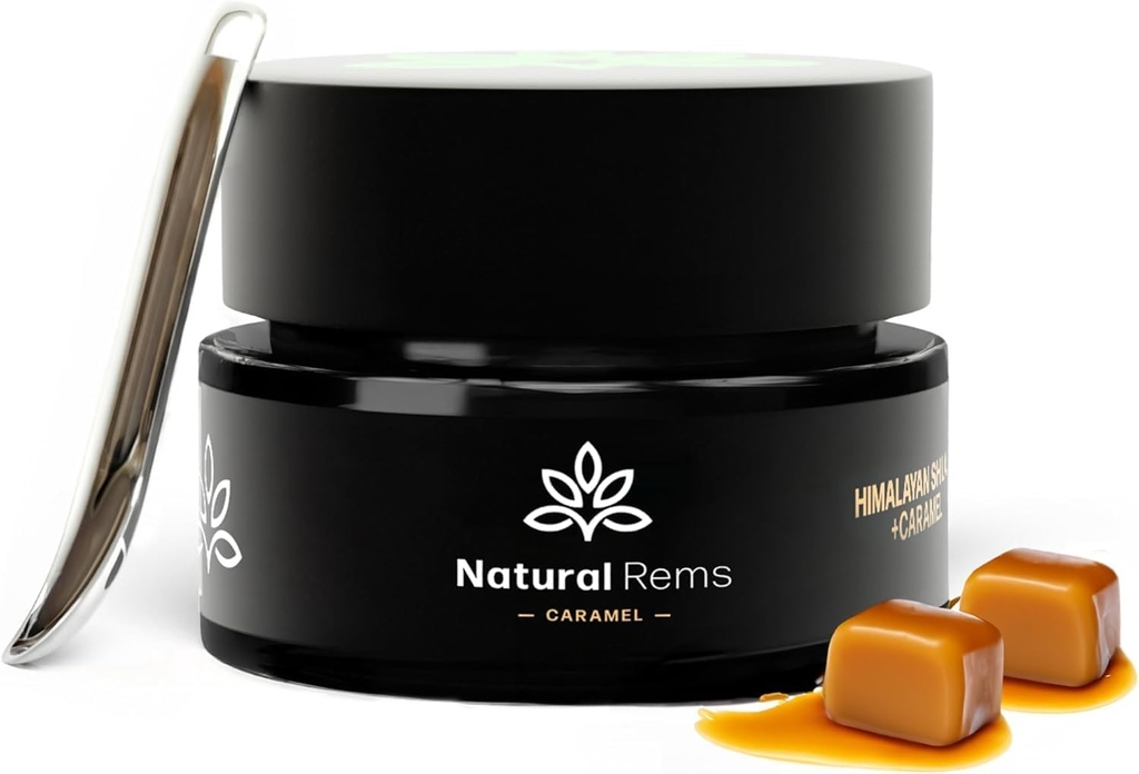 Naravni Rems Caramael arome Organic Shilajit - Čisti himalajski organski - Pure Fulvic Acid dodatek - Shilajit Energija in fokus dodatek - Holistični zdravstveni dodatki...