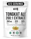 WHYZ Tongkat Ali Powder 113g, Pure Longjack 200:1 Extract Eurycoma Longifolia Dopolnilni prašek za večjo telesno zmogljivost in dobro počutje, Longjack Tongkat Ali za moške in ženske, 323 Sluge