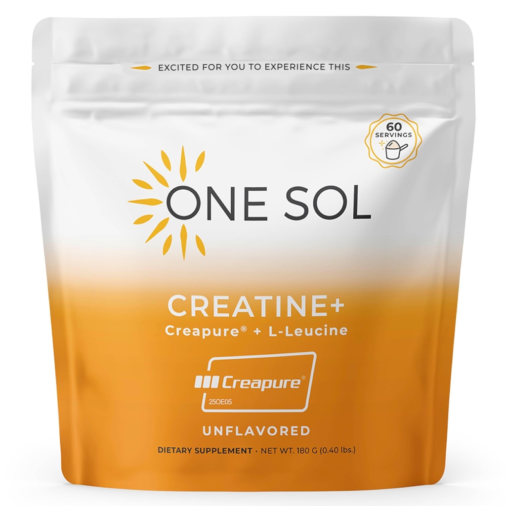 Sol kreatin za ženske, vse naravne ženske kreatin prašek w Creapure & Leucine, povečanje natezne mišične mase, zmanjšanje časa za okrevanje, spodbuja zdravje možganov in kosti (nearomatizirana, 60 Servingov)