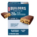 CLIF BUILDERS + Proteinske čokoladne čokolade - 20 g Rastlinske beljakovine - Brez glutena - Ne-GMO - Nizka glikemična - Brez umetnih sladil - 2,4 oz. (12 pakiranj)