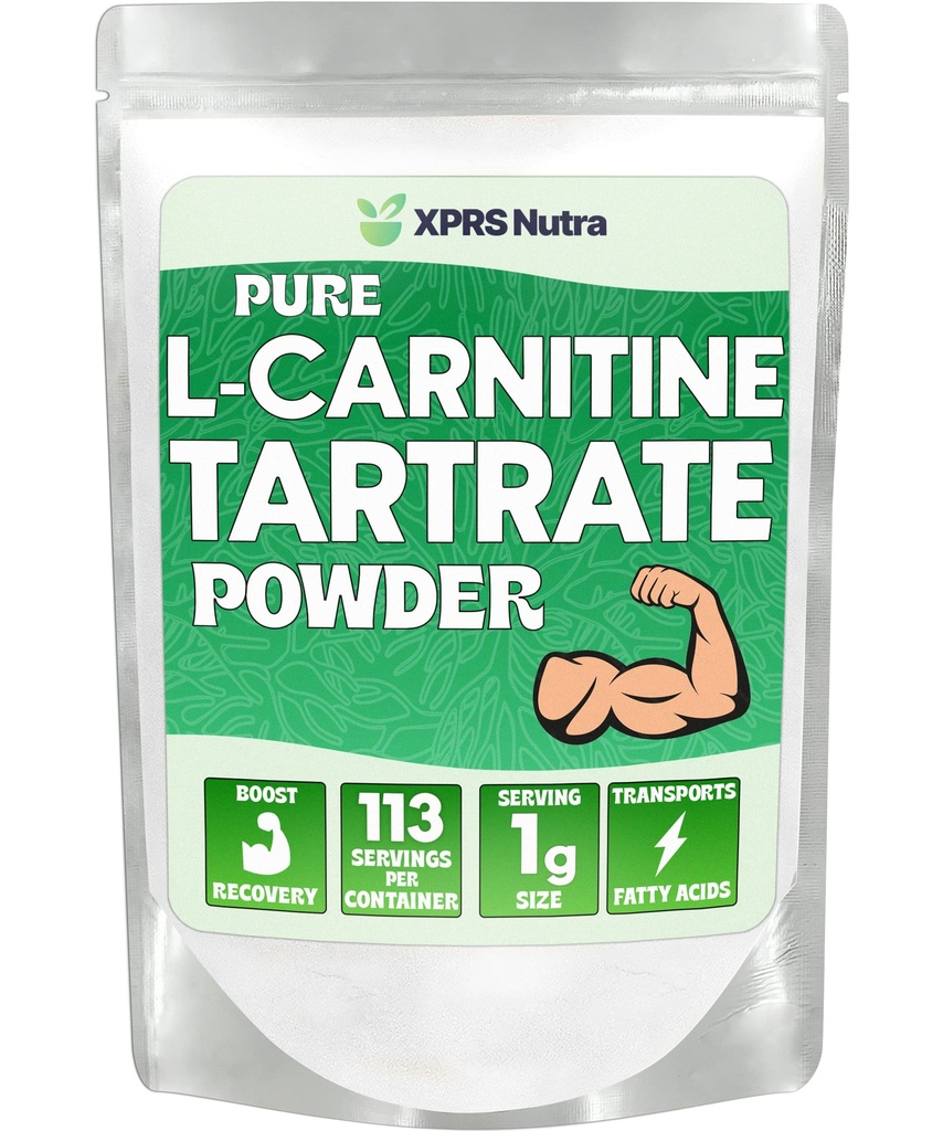 XPRS Nutra L Carnitine L Tartrate Powder - Premium Pure L Carnitine Tartrate - L-karnitin - Vegan prijazno razsutem stanju L karnitin Powder - dopolnilo aminokislin (4 Ounce)