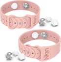 Motion Bolezen Bands Morska bolezen Zapestnice Nastavljiv akupresure Slabost Zapestnica /,Naravna olajšava slabosti glavoboli,Insomnia, Anksioznost, Sleep Aid, Jutra bolezen,Motion Bolezen(1Pair Pink Sand