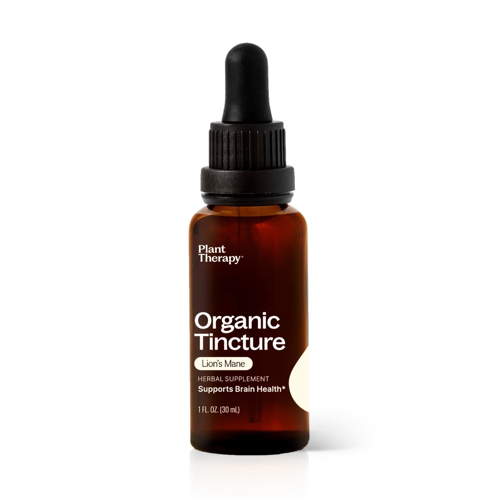 Rastlinska terapija Ekološka levja griva Tinktura 30 ml (1 oz) podpira zdravje možganov, mentalno jasnost in spomin, Potentni in naravni proces ekstrakcije, Vegan, ne GSO, Gluten prost, Tekoča, 1 steklenica