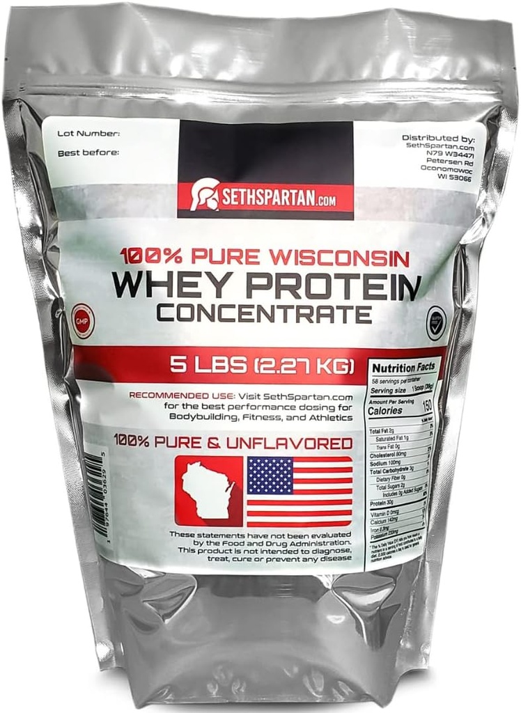100% čisti Whey proteini - 5 LB (2,27 KG) - 30g proteini na Scoop! - nearomatizirani Whey proteini - (USA Whey Protein NI Uvožena Kitajska)