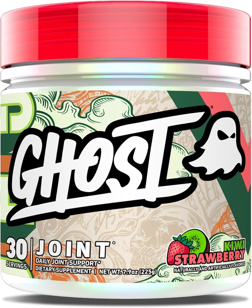 GHOST Skupni dodatek, Kiwi Strawberry (30 serving) - Dnevni skupni dodatek za vzdrževanje za moške in ženske - Glukozamin HCL, Chondroitin Sulfate & Curcumin - Kartilage, Kosti in skupna podpora