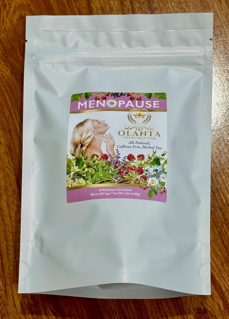 NARAVNA MENOPAUSE TEA - zeliščni dodatki za ženske, Podpira Hormone Balance, Podpora, ko vroče Flashes, Menopause mešanica, Ashwagandha - 20 Premium čajne vrečke