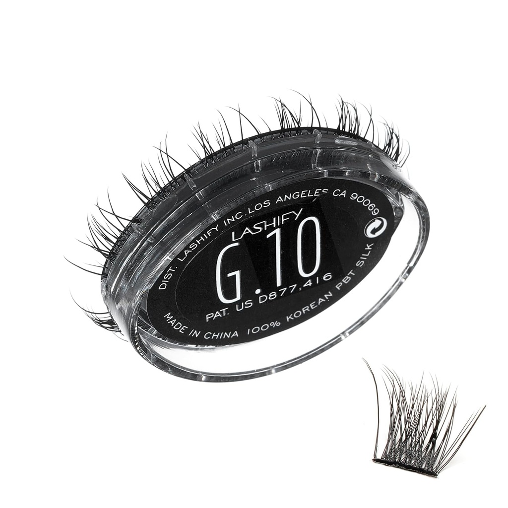 Lashify Gemini 10mm Gossamer Lashes v črnem, Easy DIY lažnih las za voluminozne, Wispy in igriv videz