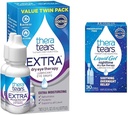 TheraTears Extra Dry Eye Therapy Lubricating oči kapljice za suhe oči, 0.5 fl oz steklenica, 2 Count (Pack of 1) & Liquid Gel Night Time Lubricating oči kapljice za suhe oči, Viale za enkratno uporabo, 30 Count