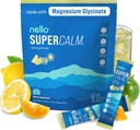 Nello Supercalm Drink Mix - Ashwagandha KSM 66, Magnezij Glicinat & L-Theanine dodatek, Vitamin D3 - Ashwagandha Root Extract - Focus and Relaxation Support (20 Travel Packets) - Lemon Lime