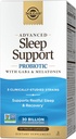 Solgar Advanced Sleep Support Probiotic z GABA & Melatonin, 30 veganskih kapsul - 30 milijard CFU - 5 klinično raziskanih sevov - Podpora za mirno spanje in okrevanje - Non-GMO & Vegan, 30 Servingov