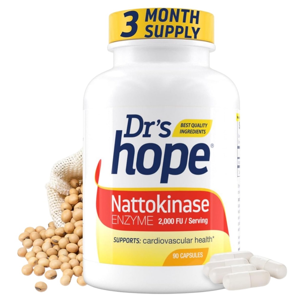 Nattokinase 2000 FU - Nattokinase dopolnilo podpira kardiovaskularno zdravje in zdravo krvni obtok - ne-GMO, Gluten-free, 90 Veggie kapsule, Izdelano v ZDA