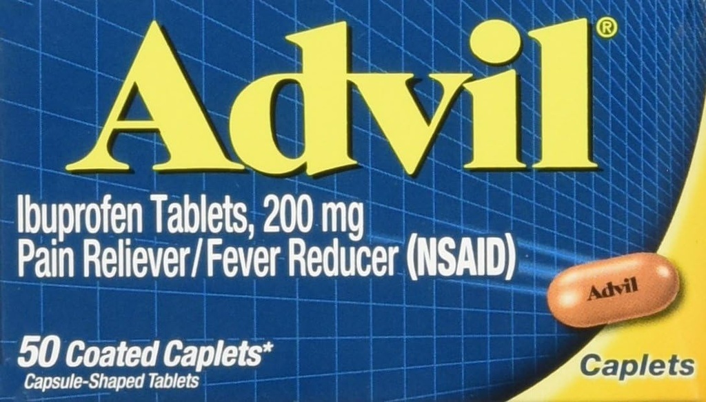 Advil Caplets, 200 mg, 50 ā