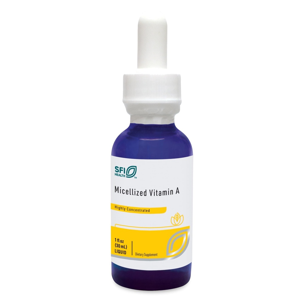 SFI Health Micellized Vitamin A Kapljice - Tekoči vitamin A dodatek z Beta karoten & VIT A Palmitate - Podpora vida, Imunski, kosti & kartilage zdravje (1 Fl Oz, 600 Servings)