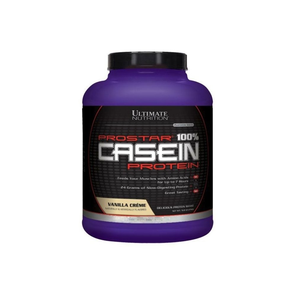 Ultimate Nutrition Prostar Micellar Kazein Protein Powder 24 Grams of Protein, 9.9 Grams of EAAS, in 4.6 Gram BCAAS-69 Servings,Vanilla Powder,5 Pounds