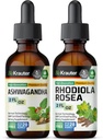 BIO KRAUTER Ashwagandha Tinkture 2 Fl. Oz. & Rhodiola Rosea Tinkture 2 Fl. Oz.