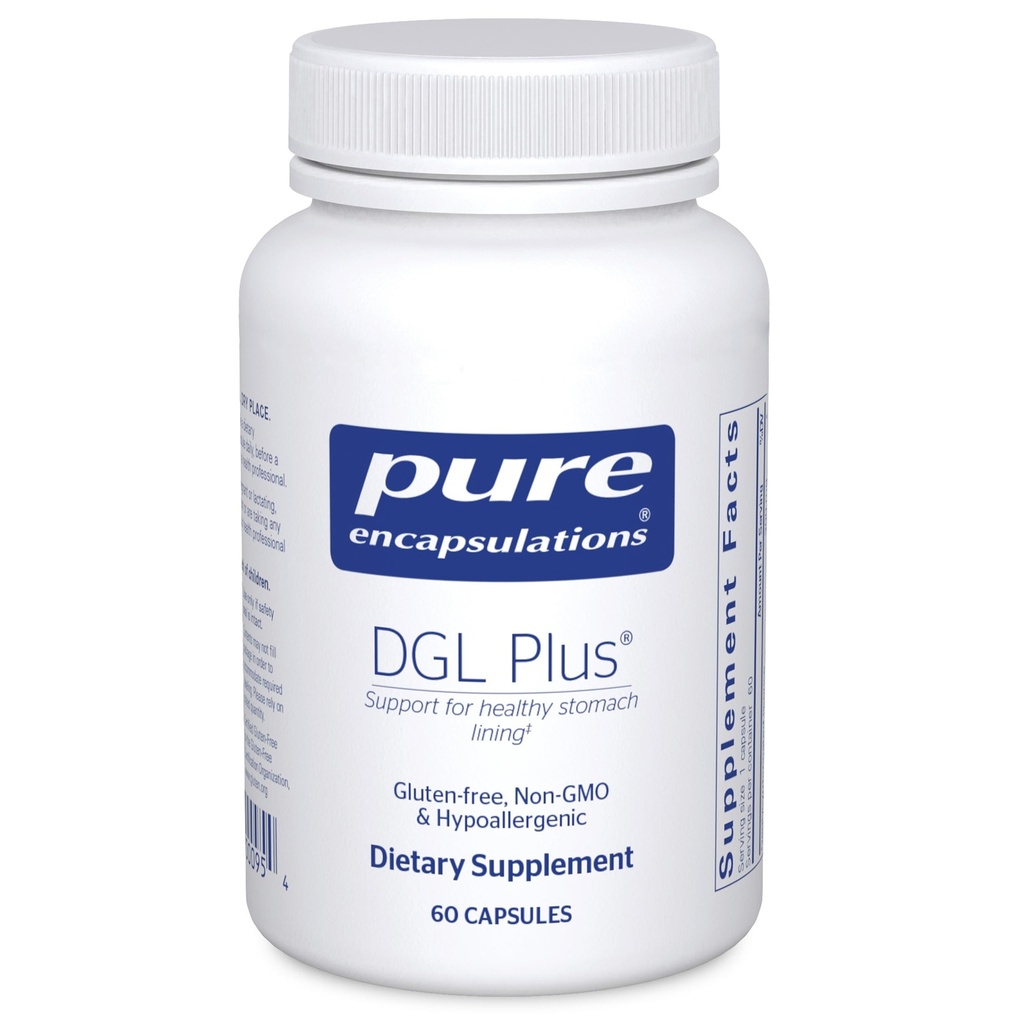 Čiste Enkapsulacije DGL Plus - Gut Health Supplements za moške in ženske - z Marshmallow Root, Aloe Vera Extract & Slippery Elm Bark - Non-GMO & Vegan - 60 kapsul