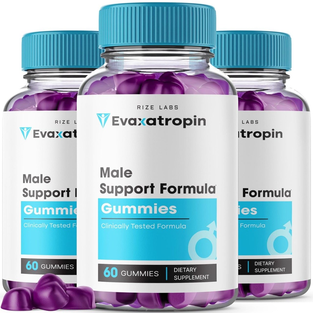 Rize laboratoriji (3 Pack) Evaxatropin Gumies za moške, Evoxatropin G Performance Gumies Mnenja, Evaxatropin Gummy, EvaxatropinMale Podpora, Zdravstveni dodatek Gomitas za stamino in energijo (180 Gumies)