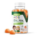Viteey cink za otroke Gumies 10mg, z vitaminom C & Echinacea - Imunska podpora, močan naravni antioksidant, otroci Cink Vitamin dodatek - Vegan, želatina brezplačno - Okusna žvečljiva pomaranča okus Gummy