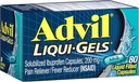 Advil Liqui-Gels Bolečina Reliever in znižanje telesne temperature, Bolečina Medicina za odrasle z Ibuprofen 200 mg za glavobol, Backache, Menstrualne bolečine in lajšanje bolečine v sklepih - 80 Tekoči polni kapsul