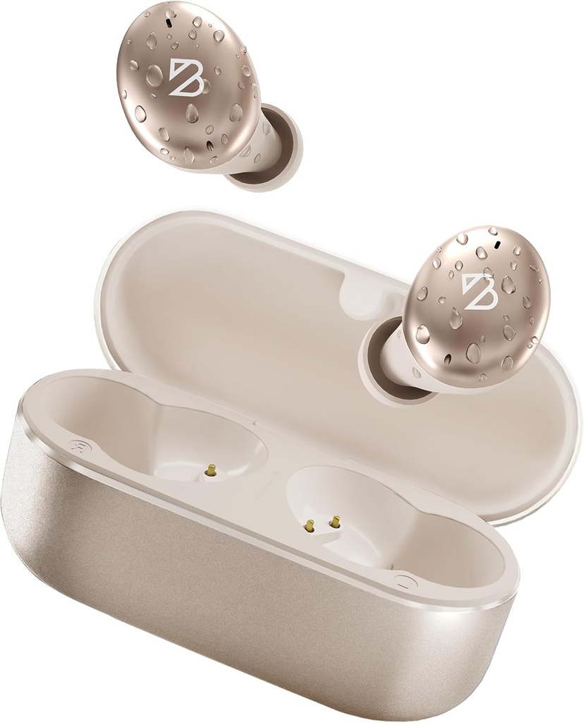 Back Bay Audio Tempo 30 Wireless slušalke za mala ušesa - Nagradni zvok, Zmoteni Bluetooth slušalke, Udobni ušesne Budke za ženske, zlati slušalke Majhni ušesni kanali, dolge baterije slušalke