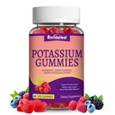 Kalijevi gumiji,Chewable Kalij dodatek 1000mg za odrasle, podpora noge Cramps in mišično zdravje za ženske in moške - sladkor brez,Vegan,60 Count