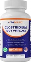Vitamat Clostridium butyricum 25 milijonov - Gut Health - 60 DR Kapsule (zakasnela sprostitev) - narejene s prebiotičnim inulinom Fiber