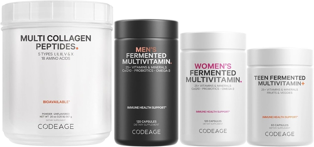 Šifra - Multi colagen protein + Teen, ženske in moški multivitaminski paket