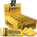 Braven Bar Pineapple Energy Bars (1.59 oz, paket 20) – Energijski žveči s 5g proteini – On-the-Go Energy Prigrizki za tek, pohodništvo in šport - Gluten brezplačni prigrizki za trajno povečanje energije