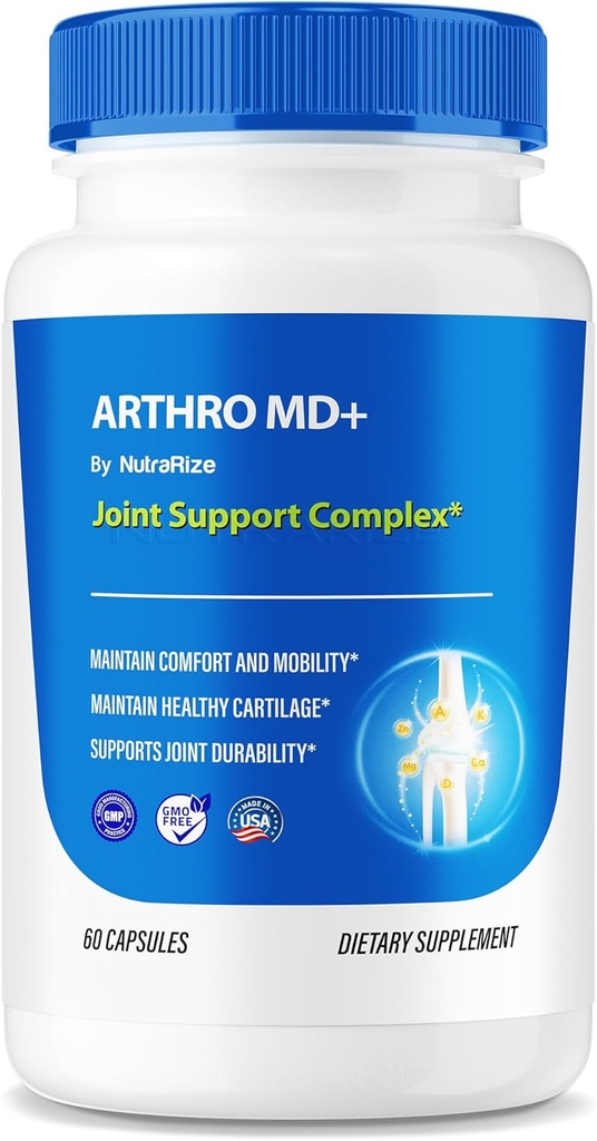Arthro MD+ Kapsule, Uradna podpora Arthro MD, Vsa naravna formula za podporo prilagodljivosti in mobilnosti, Premium tablete za zdrave sklepe, Arthro M D Review (60 kapsul)