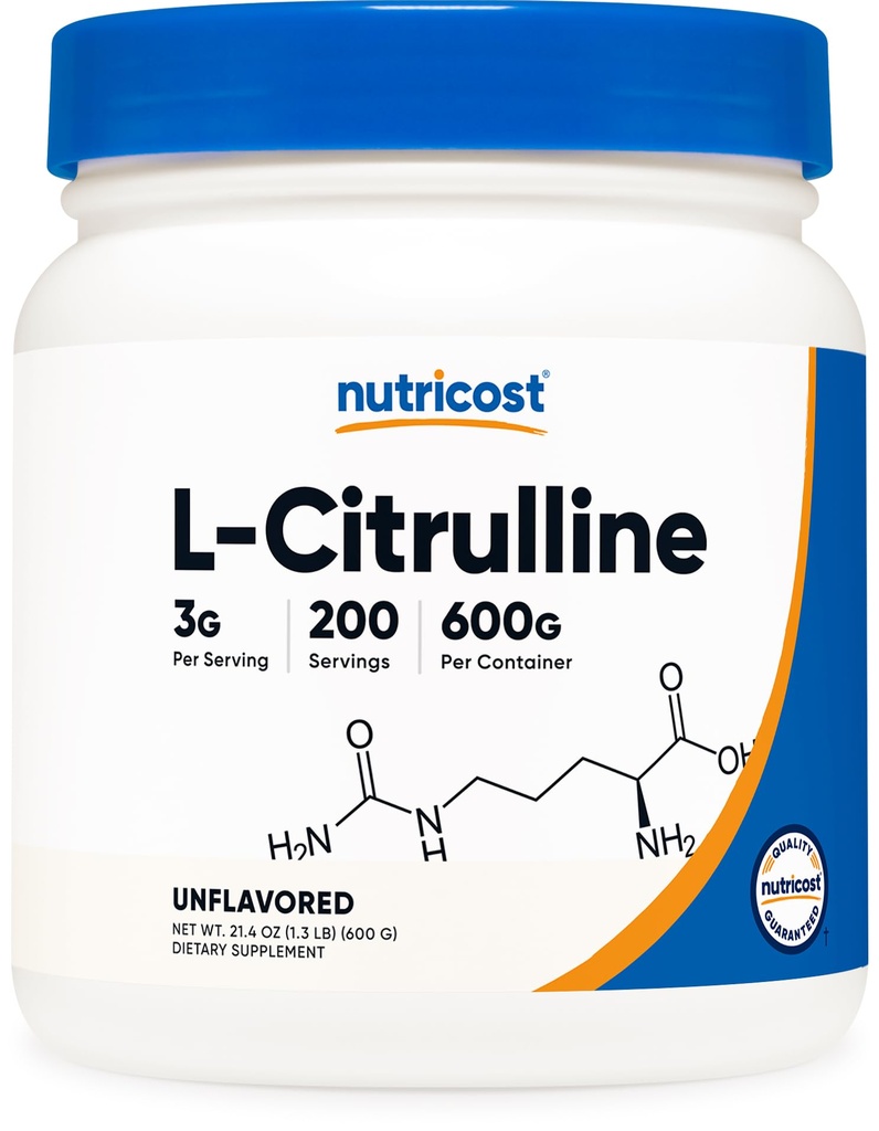 Nutricost Pure L-citrulin (Base) prašek (600 gramov)