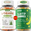 NEVISS brez sladkorja L-teanine Calm Gumies 120 števk + brez sladkorja 5-HTP Gumies 120 števk