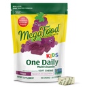 MegaFood Kids One Daily Multivitaminski Soft Chews - Otroci Vitamini z vitaminom B, Vitamin C, Vitamin D & Vitamin E - Starost 4+, Vegetarian, Made With 9 Food Alergens - Grozdni okus - 30 Chews