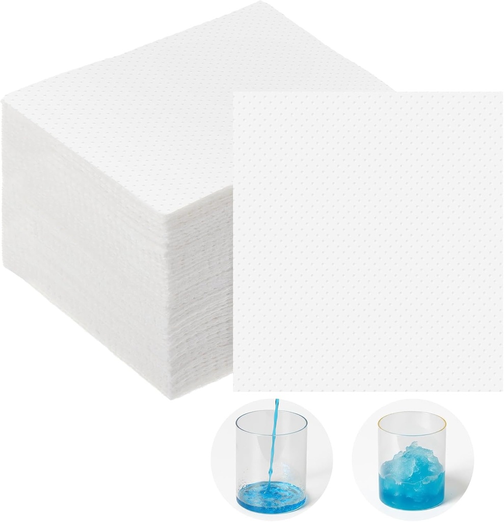 100 Pcs Bruhanje Absorbent Pad Odstranljiv Barf Papir razsutem stanju za bruhanje vrečke obrne bruhanje v Gel Nosečnost Slabost zjutraj bolezen gibanja avto Taxi Letalo potovanja, lahko držite 18.6 Oz/ 550 ml